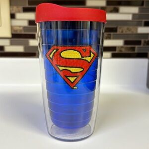 Superman 16oz Tervis with lid